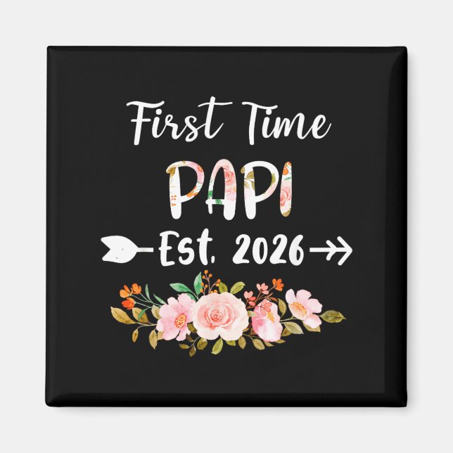 Imã Anúncio de Gravidez Floral Ft Time Pa Est 2026 (Frente)