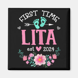 Imã Anúncio de Gravidez Floral Time Lita Est 2024 M
