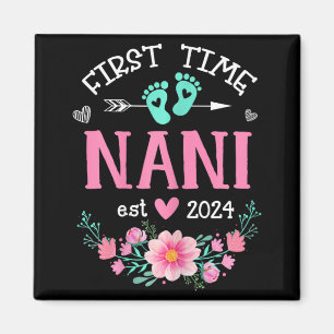 Imã Anúncio de Gravidez Floral Time Nani Est 2024 M