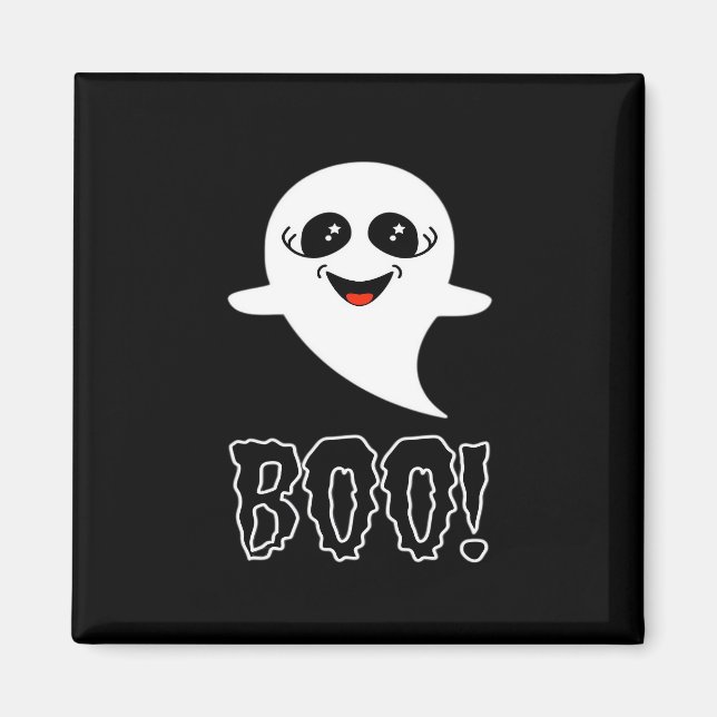Imã Anúncio de gravidez fofo de Halloween (Frente)
