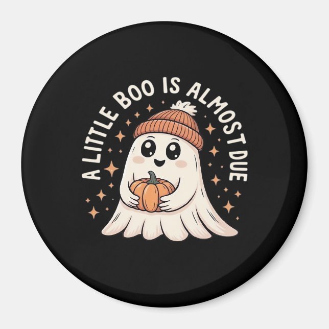 Imã Anúncio de gravidez fofo de Halloween (Frente)