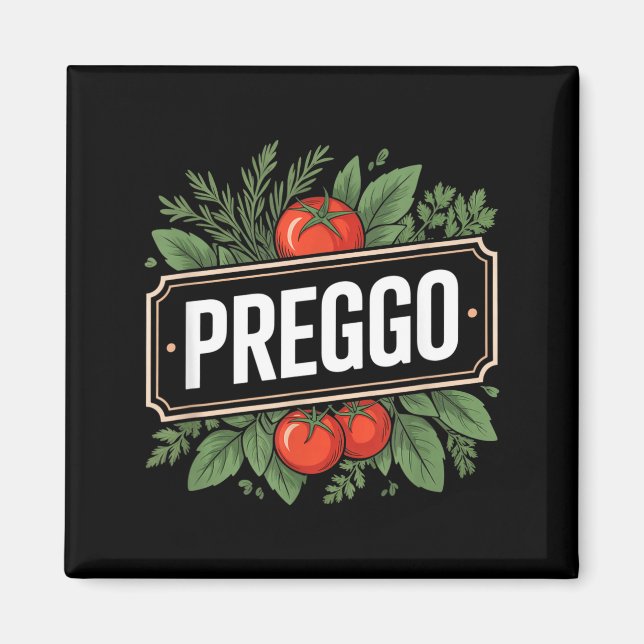 Imã Anúncio de Gravidez Molho de Pasta Prego Engraçado (Frente)
