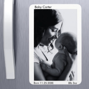 Ímã Anúncio de nascimento de gravidez - Imagem fotográ