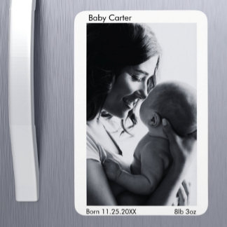 Ímã Anúncio de nascimento de gravidez - Imagem fotográ