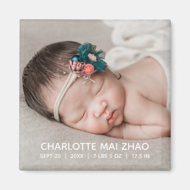 Imã Anúncio de Nascimento do Bebê (Frente)