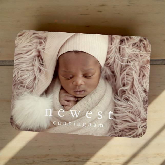 Ímã Anúncio de Nascimento do Bebê, o Membro Mais Novo  (Criador carregado)