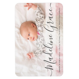 Ímã Anúncio de Nascimento Personalizado do Nome do Beb