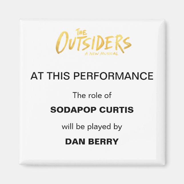 Imã Anúncio de subestudo da Broadway (Frente)