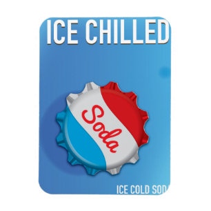 Ímã Anúncio de Tampa de Refrigerante Gelado