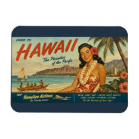Anúncio de Viagem Havaiano em Estilo Vintage