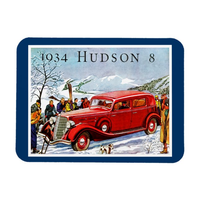 Ímã Anúncio do Automóvel Vintage Hudson (Horizontal)