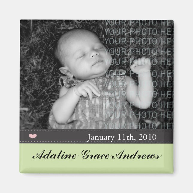 Imã Anúncio do bebê (Frente)