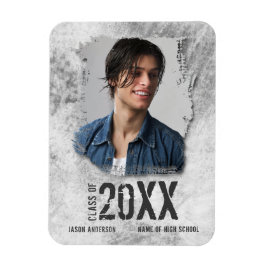 Ímã Anúncio do Formando de Foto do legal Modern Grunge