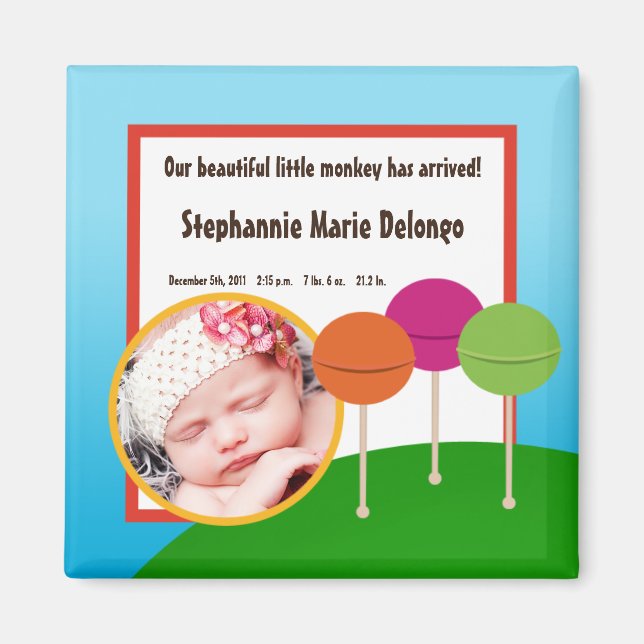 Imã Anúncio do Magnet Candy Land Sorvete 2"x2" (Frente)