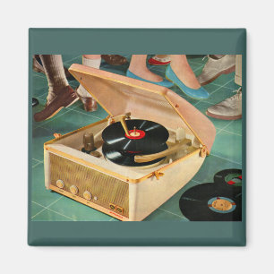 Imã Anúncio do reprodutor de discos portáteis dos an