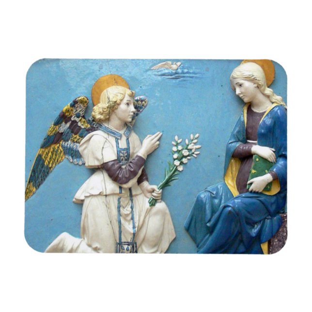 Ímã Anúncio Madonna Renascença Della Robbia Blue (Horizontal)