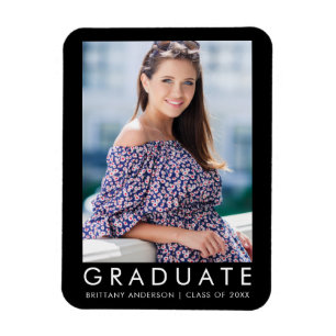 Ímã Anúncio na moda L da foto da graduação da forma