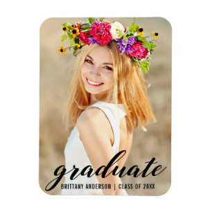 Ímã Anúncio na moda moderno da foto da graduação