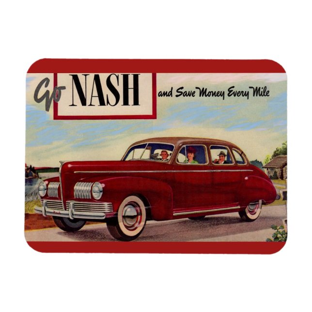 Ímã Anúncio para automóveis Nash 1941 (Horizontal)