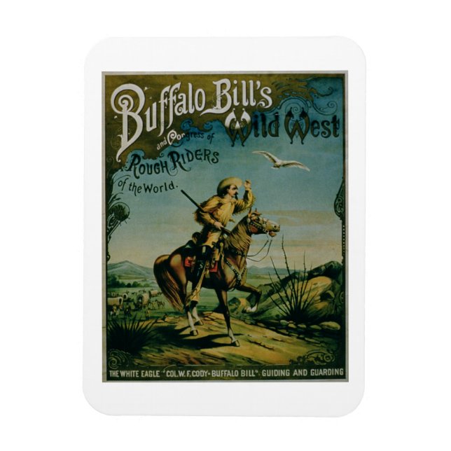 Ímã Anúncio para o Oeste e Co Selvagem de Buffalo Bill (Vertical)