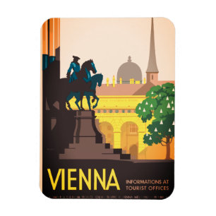 Ímã Anúncio Viagem Vintage Viena