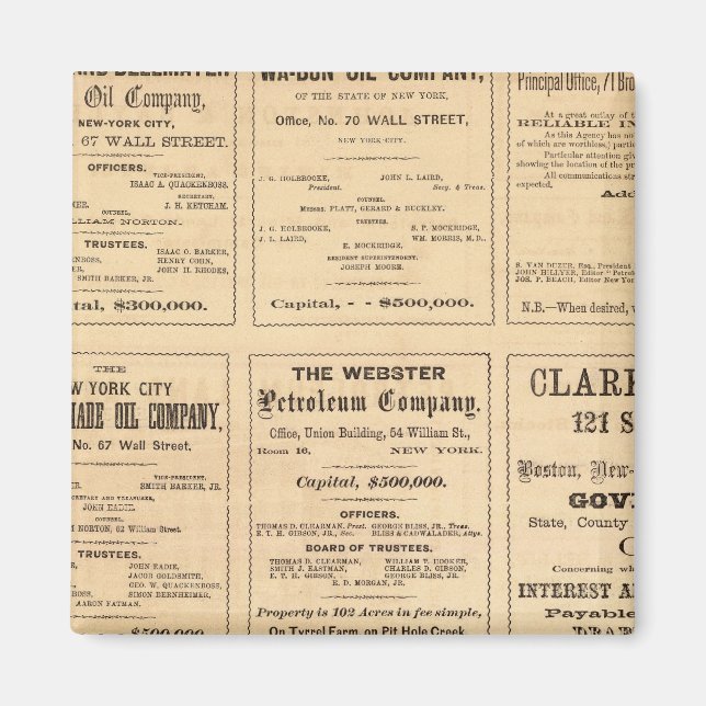 Imã Anúncios de petróleo (Frente)