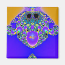 Imã ANYA ~ Padrão Abstrato ~ Azul Púrpura Amarelo ~