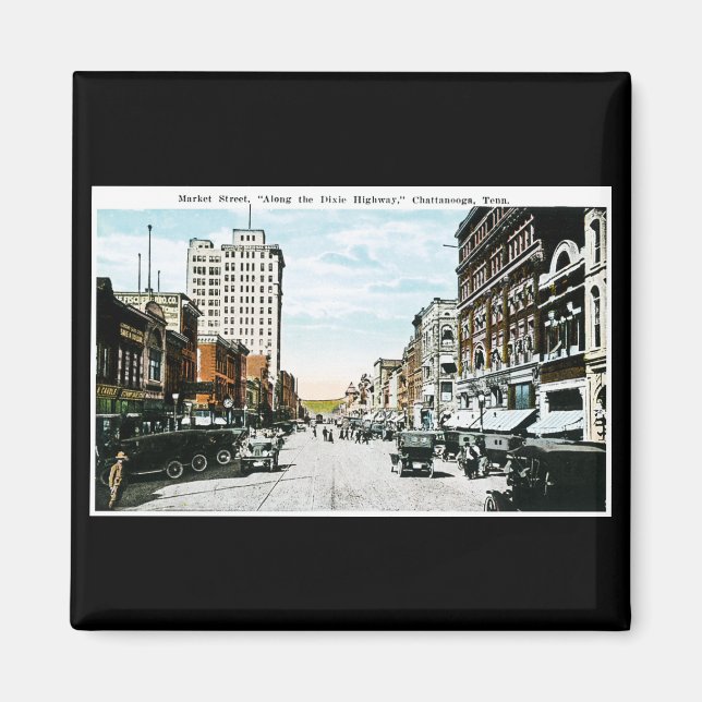 Imã "Ao longo da estrada Dixie", Chattanooga, Tenn. (Frente)