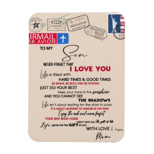 Ímã Ao Meu Filho Presente, Mãe E Filho, Carta De Amor 