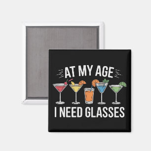 Imã Aos Meus Anos Preciso de Óculos Vinhos Alcool Engr