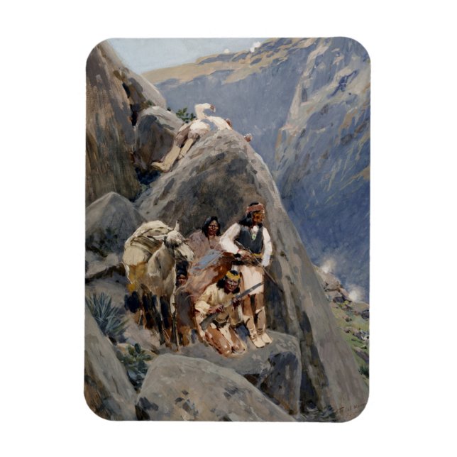 Ímã Apache Warriors: Escorregada pela Cavalaria Americ (Vertical)