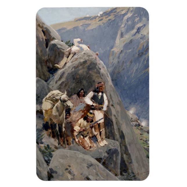 Ímã Apache Warriors: Escorregada pela Cavalaria Americ (Vertical)