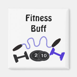 Imã Apaixonado por Fitness com Equipamento de Treino