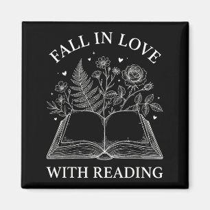 Imã Apaixonar-se pela Leitura Floral Amante de Livros