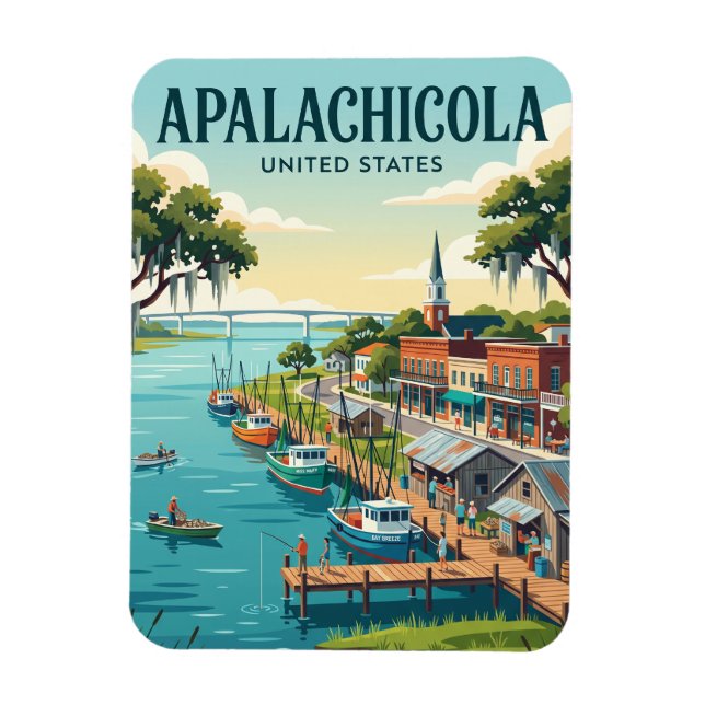 Ímã Apalachicola Flórida (Vertical)