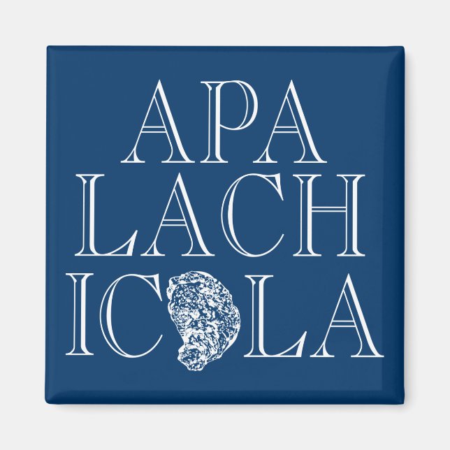 Imã Apalachicola Florida Oyster Design (Frente)