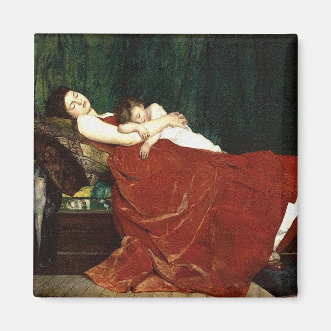 Imã Apanhando o Retrô Mãe e Filho (Frente)