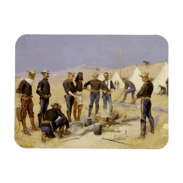 Ímã Apanhar a Carne de Natal num Campo de Cavalaria (Horizontal)