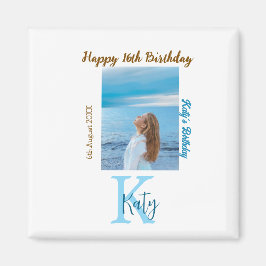 Imã Apelido de 16 anos, feliz, castanho-aqua