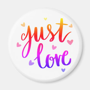 Imã Apenas Ame Um Magnete Arredondado De 2¼ Polegadas