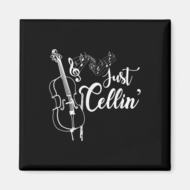 Imã Apenas Cellin Engraçado Cellista Músico Presente C (Frente)