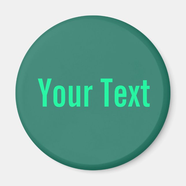 Imã APENAS COR / oceano verde + seu texto (Frente)