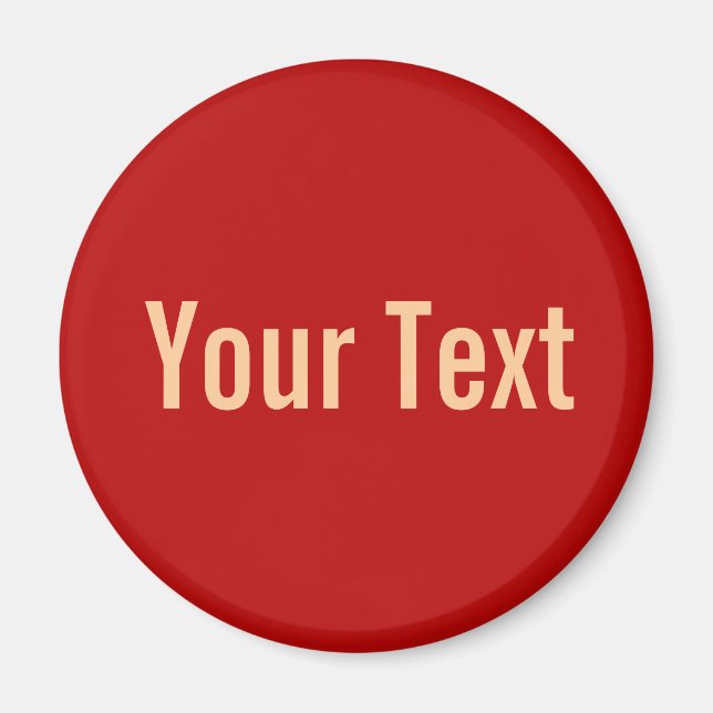 Imã APENAS COR / vermelho + seu texto (Frente)