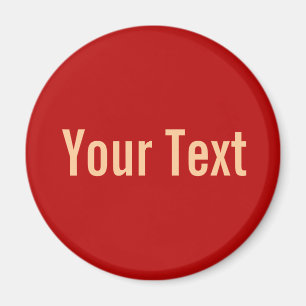 Imã APENAS COR / vermelho + texto