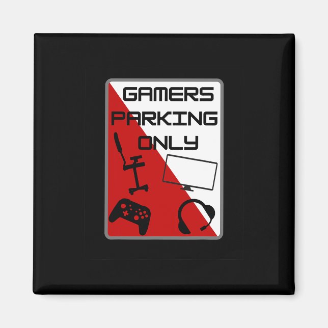 Imã Apenas Estacionamento de Gamer 1 (Frente)