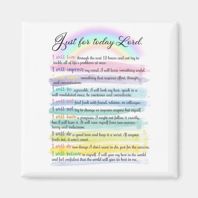 Imã Apenas por hoje, Senhor (Frente)