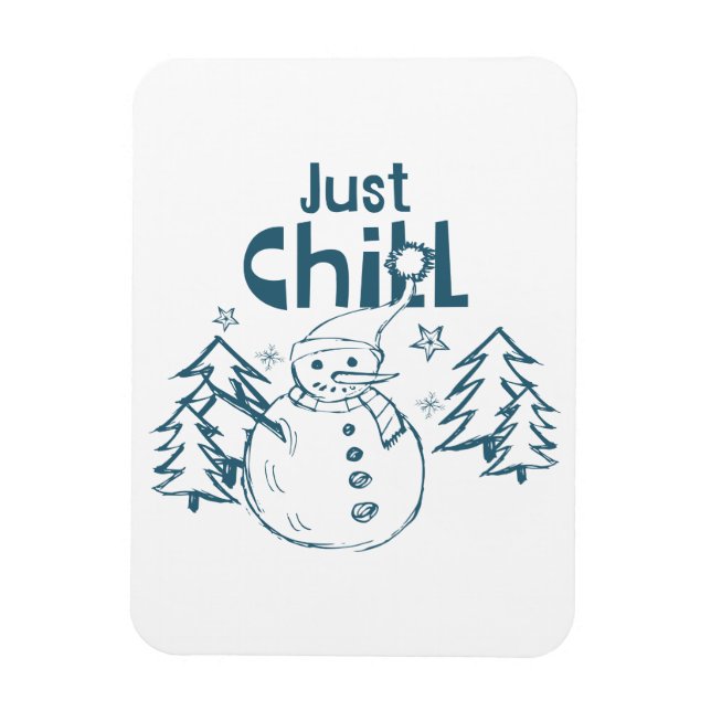 Ímã Apenas Relaxe Natal Divertido (Vertical)