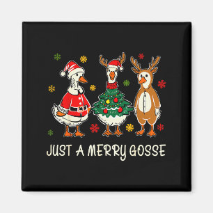 Imã Apenas Um Ganso Bonito Alegre Divertido Natal Goos