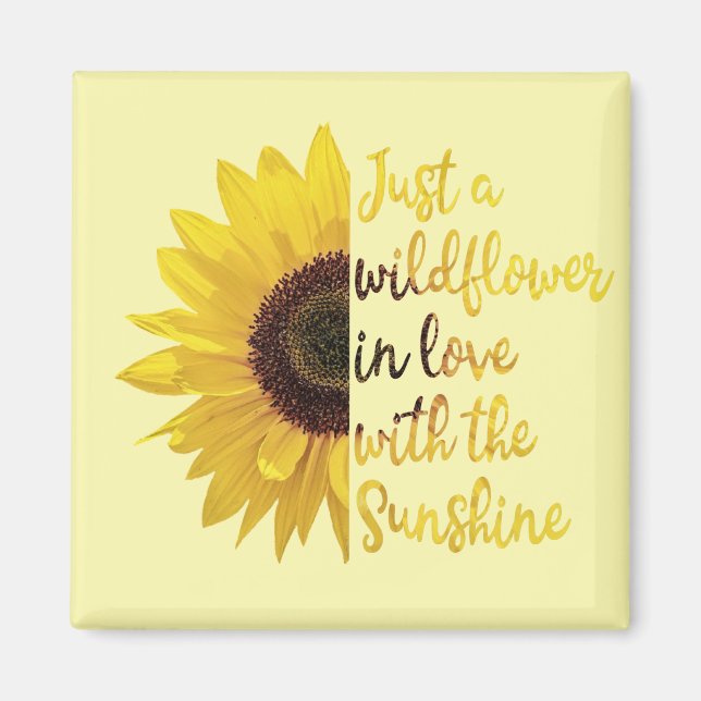 Imã Apenas um Magnet Quadrado de Flores (Frente)