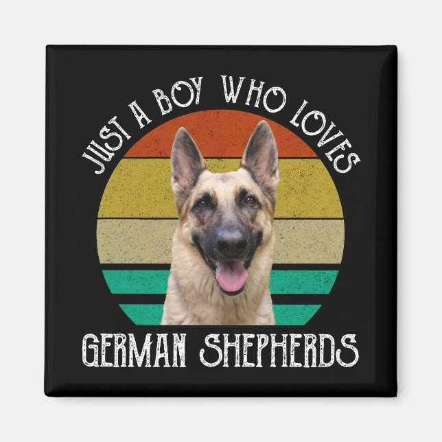Imã Apenas Um Menino Que Adora German shepherd (Frente)
